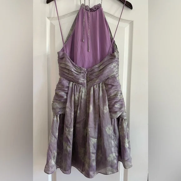 Alexis Leina Purple and Green Halter Mini Dress - Picture 10 of 14
